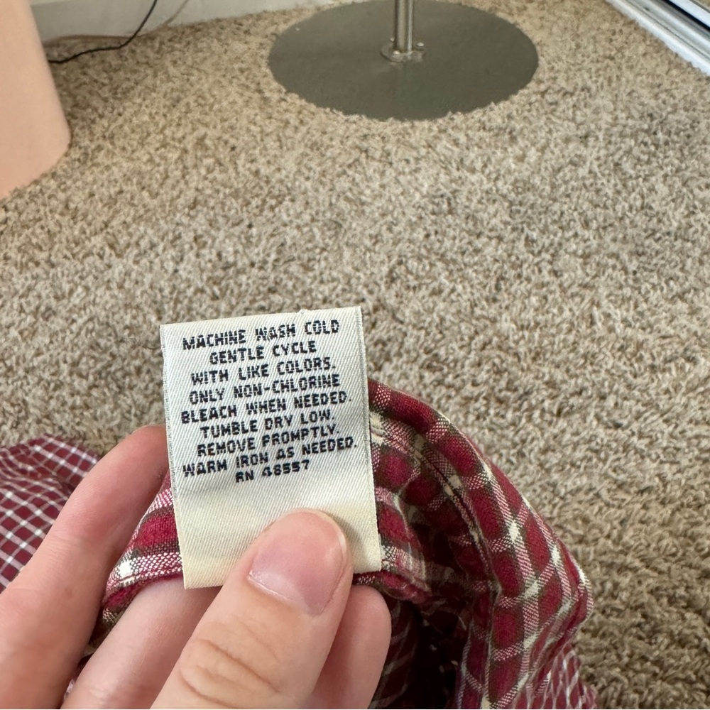 Button Down Red Flannel - image 8